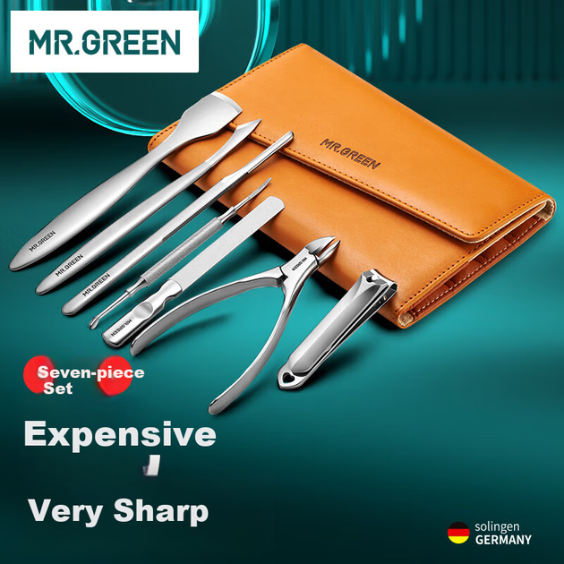 Набор кусачек MR.GREEN для педикюра, немецкая сталь, для вросших ногтей, 7 предметов - Фото 4 Набор кусачек MR.GREEN для педикюра, немецкая сталь, для вросших ногтей, 7 предметов - изображение 4