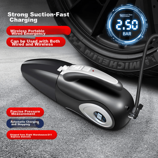 Автокомпрессор Jumu JM-6605 беспроводной - изображение 9