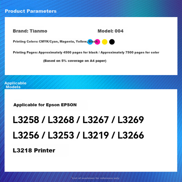 Чорнило Tianmo для Epson L3258/L3256/L3253/L3219/L3266 та ін., чорне - зображення 5