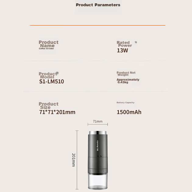 Кофемолка Joyoung S1-LM510 электрическая для тонкого помола кофе и специй, компактная - изображение 13