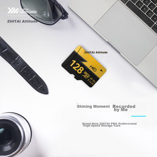 Карта памяти ZhiTai Yangtze Memory PRO Professional microSDXC 128GB UHS-I U3 V30 A2 + SD-адаптер - изображение 5