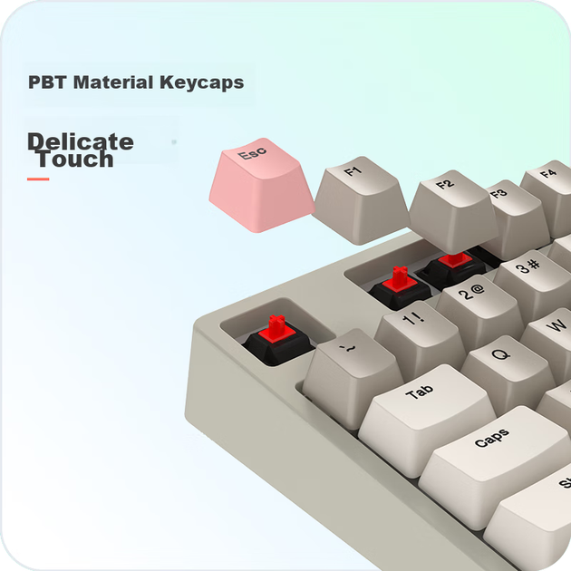 Клавиатура беспроводная ikbc W200 Cherry MX Red Wireless Grey - изображение 6