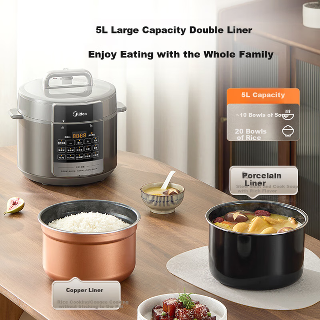 Скороварка электрическая Midea Dumpling King 5л автоматическая MY-E5910 - изображение 8