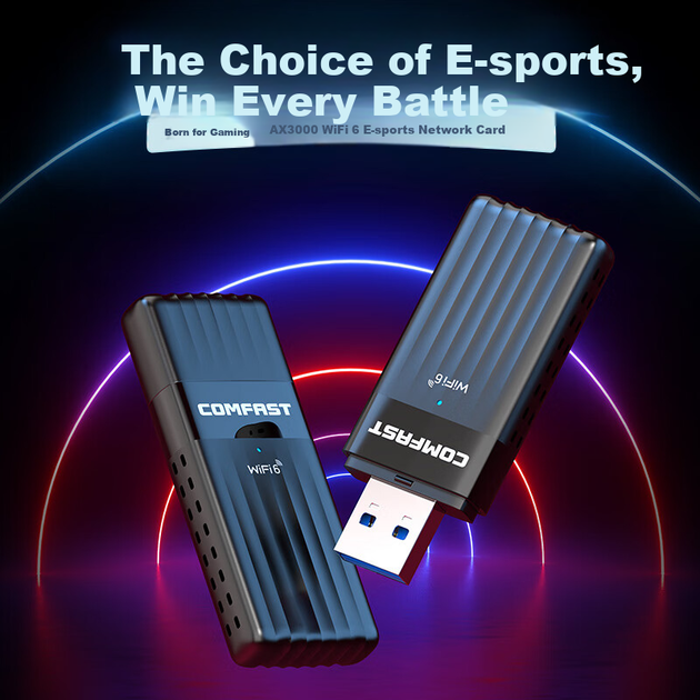 Беспроводной сетевой адаптер COMFAST AX3000 USB, не требующий установки драйверов, WiFi 6 для настольных компьютеров и ноутбуков, двухдиапазонная гигабитная сеть 5G, высокоскоростной приемник WiFi для компьютера CF-970AX - изображение 5
