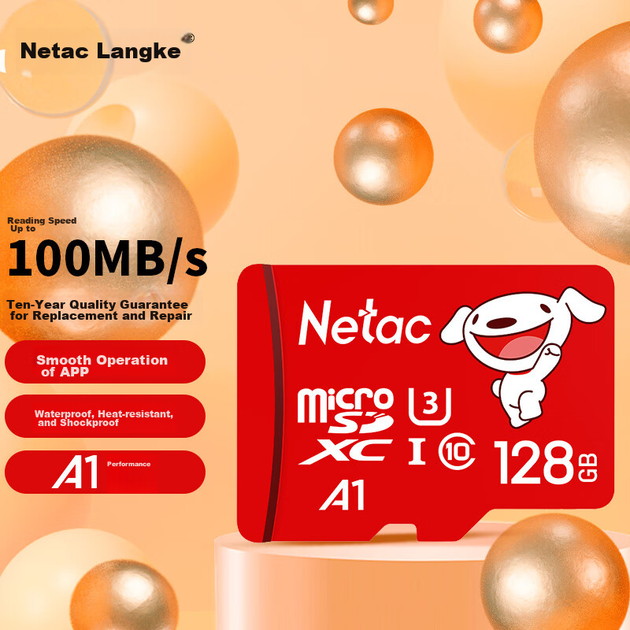 Карта памяти Netac JOYPro microSDXC 128GB UHS-I U3 V30 A1 Class 10 - изображение 3