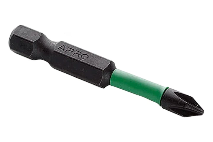 Бита отверточная насадка крестообразная ударная торсионная Apro PH1 x 50 мм (в упаковке 10 шт.) - изображение 2
