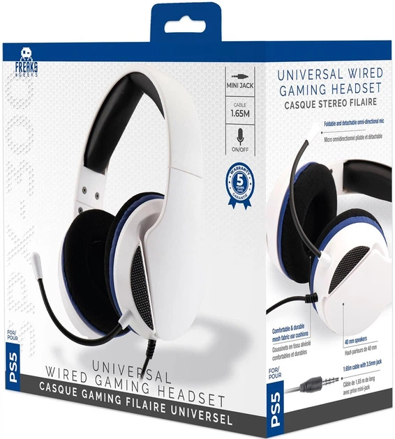 Słuchawki Freaks And Geeks Universal Wired Gaming Headset SPX-300 Czarno-Białe (3701625903635) - obraz 3