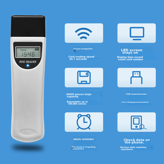 Мобильная система патрулирования Zhengzuan ET-3030+ RFID 125 кГц 30000 записей - изображение 3