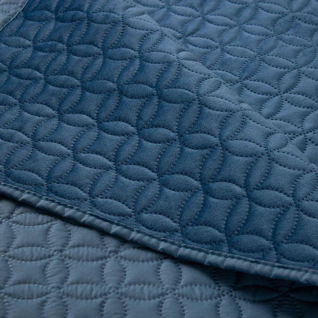 Покривало ТЕП "VELOUR" Темно - синій/Мозаїка, 150x210 - Фото 4 Покривало ТЕП "VELOUR" Темно - синій/Мозаїка, 150x210 - изображение 4