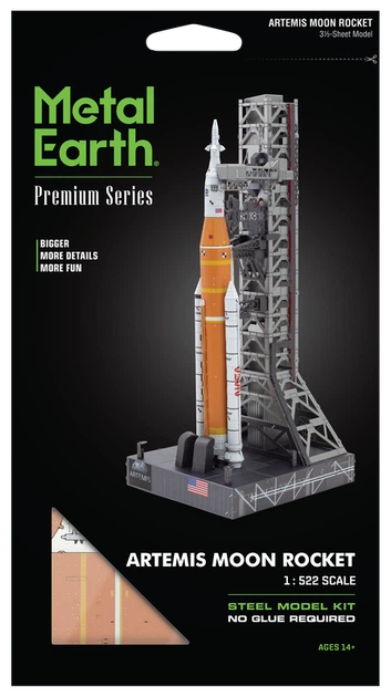 Металевий 3D конструктор "Ракета місії Артеміда-1", Metal Earth, PS2019 - Фото 7 Металевий 3D конструктор "Ракета місії Артеміда-1", Metal Earth, PS2019 - изображение 7