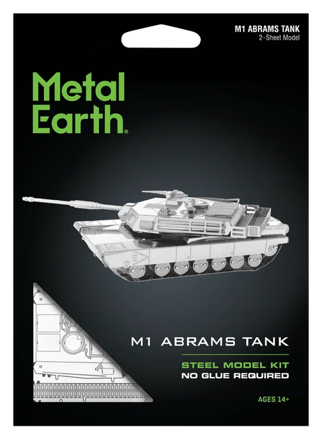 Металевий 3D конструктор "Tank - M1 Abrams", Metal Earth, MMS206 - Фото 7 Металевий 3D конструктор "Tank - M1 Abrams", Metal Earth, MMS206 - изображение 7
