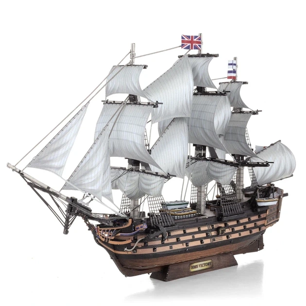 Металевий 3D конструктор "Корабель HMS Victory", Metal Earth, PS2022 - Фото 2 Металевий 3D конструктор "Корабель HMS Victory", Metal Earth, PS2022 - зображення 2
