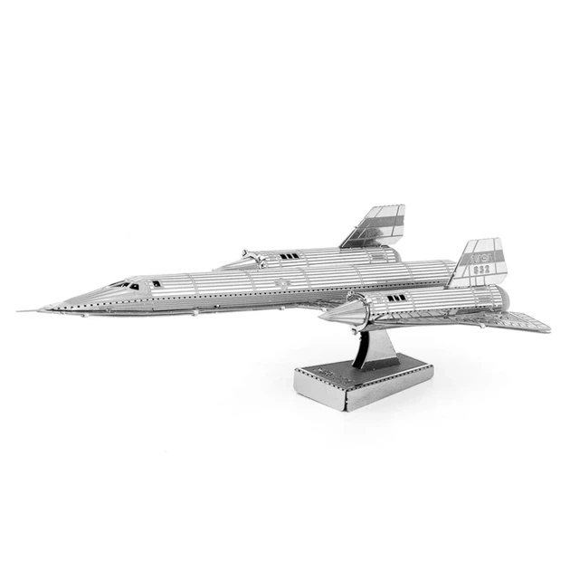Металевий 3D конструктор "Літак SR71 Blackbird", Metal Earth, MMS062 - Фото 2 Металевий 3D конструктор "Літак SR71 Blackbird", Metal Earth, MMS062 - изображение 2