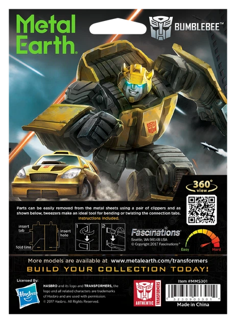 Металевий 3D конструктор "Bumblebee Transformers", Metal Earth, MMS301 - зображення 7