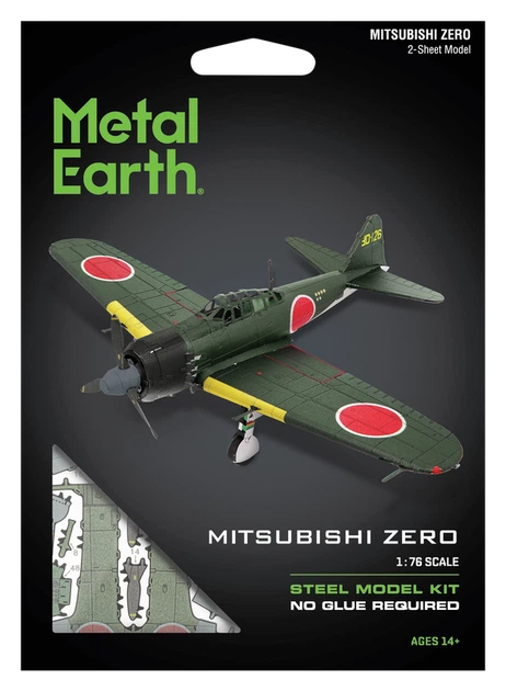 Металевий 3D конструктор "Японський винищувач Mitsubishi Zero", Metal Earth, ME1012 - зображення 7