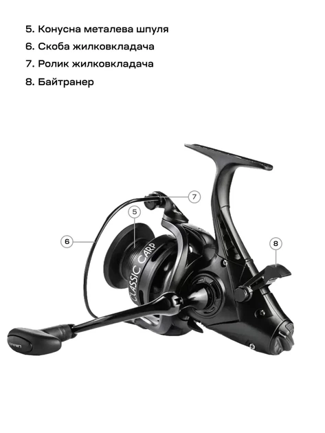 Катушка Brain Classic Carp Baitrunner 6000 4+1BB - изображение 7