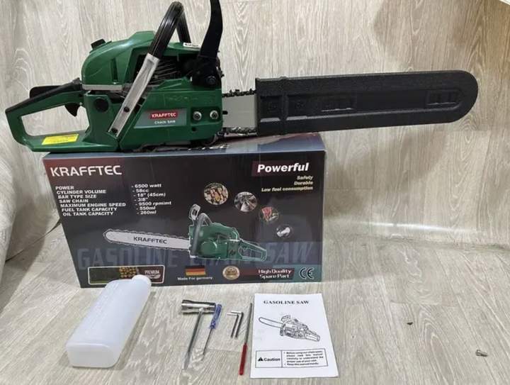 Бензинова ланцюгова пила KRAFFTEC 58 см³, 6500 Вт - зображення 9