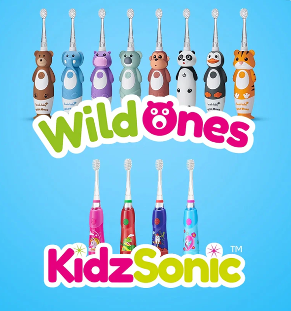 Brush-Baby сменные насадки к щетке WildOnes и KidzSonic (6+ лет) - Фото 2 Brush-Baby сменные насадки к щетке WildOnes и KidzSonic (6+ лет) - изображение 2