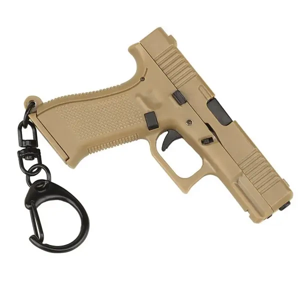 Брелок в виде пистолета Glock 17 хаки, подвижный - Фото 1 Брелок в виде пистолета Glock 17 хаки, подвижный - изображение 1