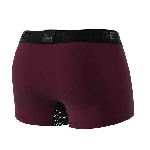 Мужские анатомические боксеры MAN's SET Anatomic Classic Light Black Series бордовый хлопковые с карманчиком XL - изображение 5