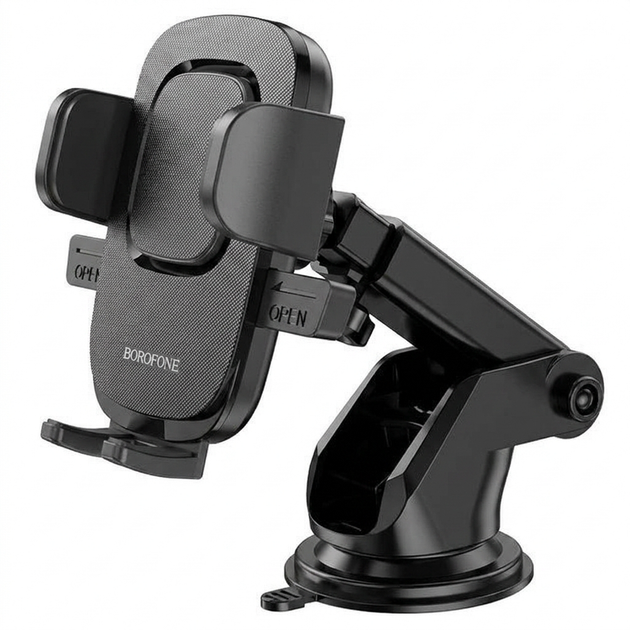 Автомобільний тримач для телефону BOROFONE BH60 Black - Фото 1 Автомобільний тримач для телефону BOROFONE BH60 Black - зображення 1