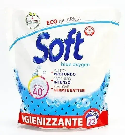 Універсальний пральний порошок biochimica Soft Blue oxygen з активним киснем 1.1 кг 22 прання - Фото 1 Універсальний пральний порошок biochimica Soft Blue oxygen з активним киснем 1.1 кг 22 прання - зображення 1