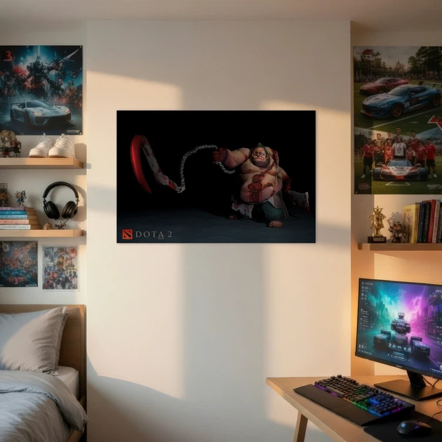 Постер Дота 2, Пудж, Pudge, Dota 2, плакат для геймера, A3 28×42 см (id6919) - изображение 2