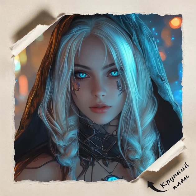 Постер Киберпанк-тян, AI-girl, A3 42×30 см (id6932) - изображение 4