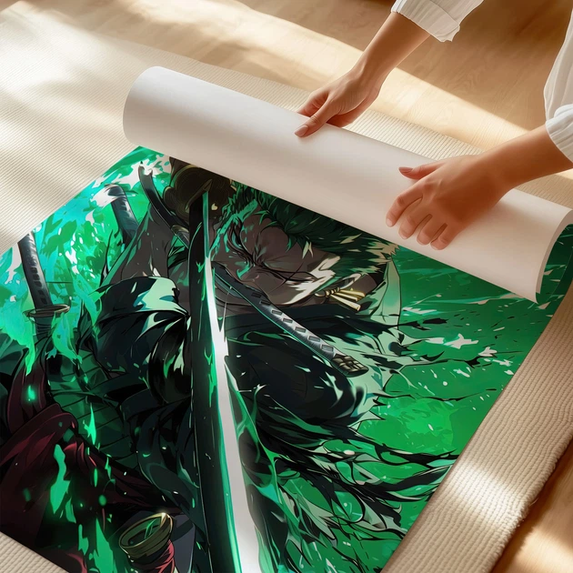 Постер Большой куш, Ван-Пис, Ророноа Зоро, One Piece, Roronoa Zoro, аниме, A1 107×60 см (id6929) - изображение 3
