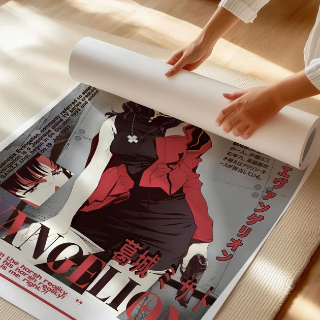 Постер Евангелион, Мисато Кацураги, Misato Katsuragi, Evangelion, NERV, аниме, A2 60×40 см (id6950) - изображение 3