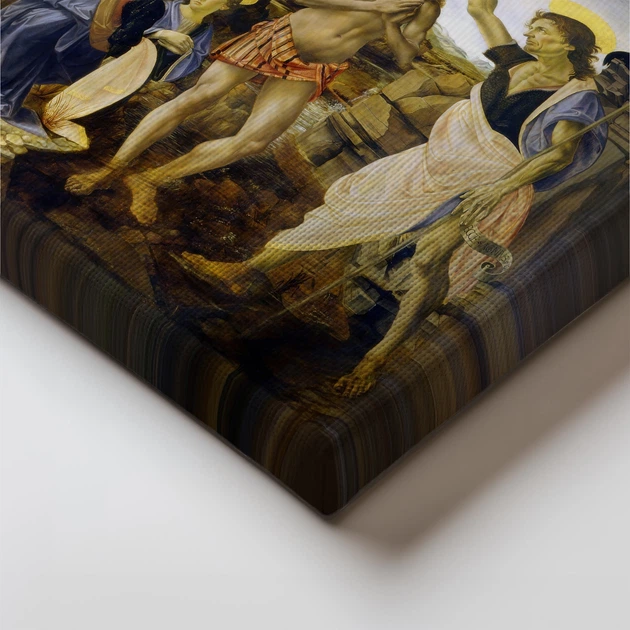 Інтер'єрна картина Хрещення Христа, Андреа дель Верроккйо, Andrea del Verrocchio, Baptism of Christ, 36×30 см (id6959) - зображення 3