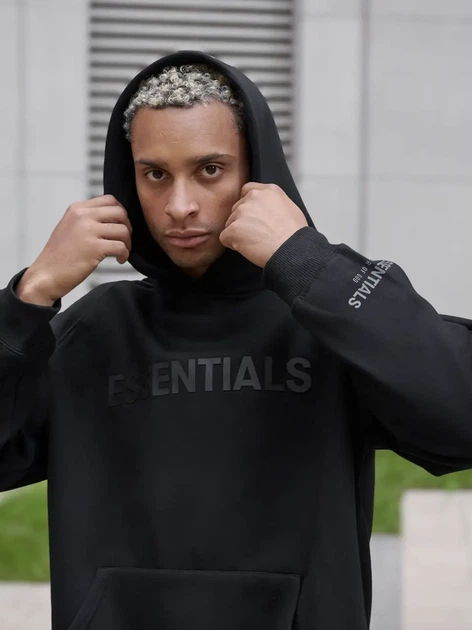 Худи Essentials Fear Of God в черном цвете (M). - изображение 3
