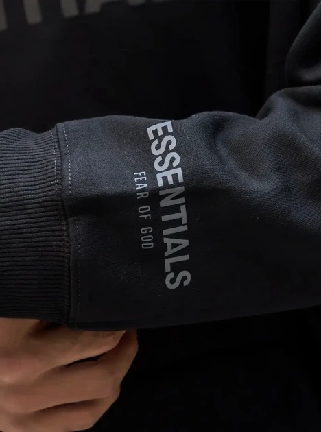 Худи Essentials Fear Of God в черном цвете (M). - изображение 7