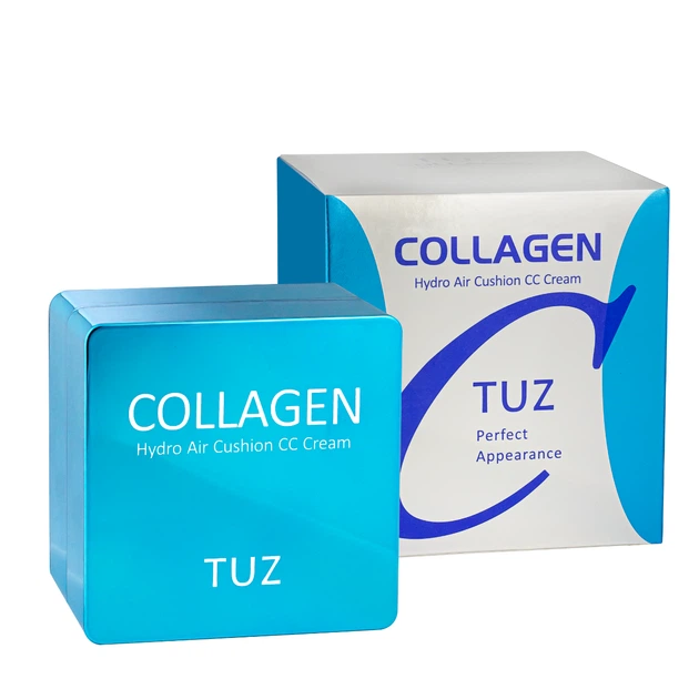 Тональний крем-кушон для обличчя з колагеном TUZ Collagen Hydro Air Cushion CC Cream Тон №02 - Natural. 15 г (6928119805276) - изображение 2