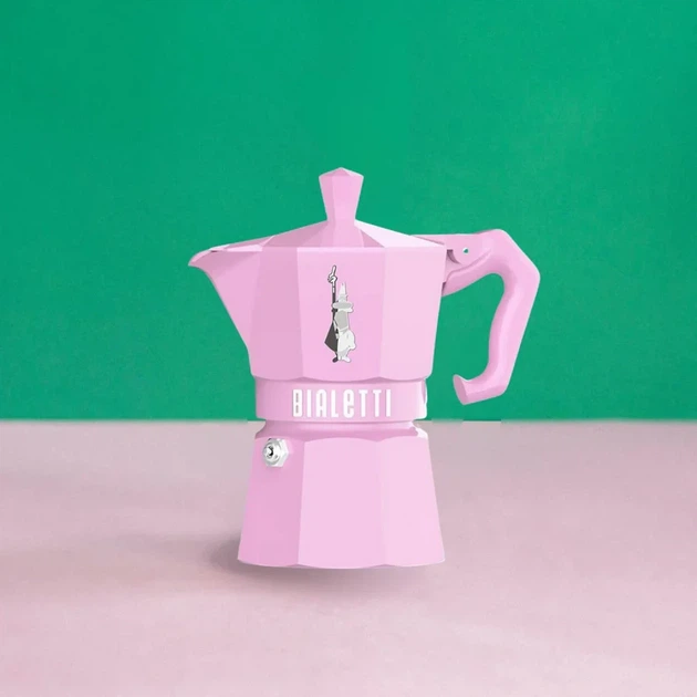 Гейзерная кофеварка Bialei Moka Exclusive 130 мл. 3 чашки Pink Store - изображение 5