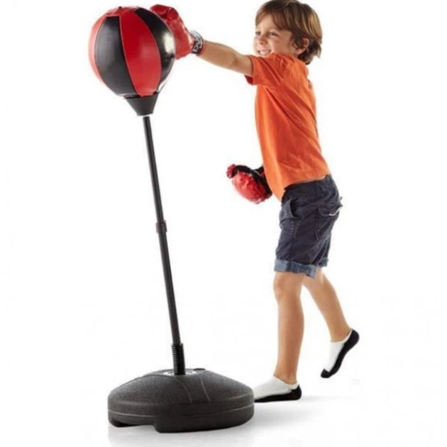 Набір для боксу дитячий Punching Ball Set 105 см з грушею на стійці, рукавичками та насосом - изображение 3