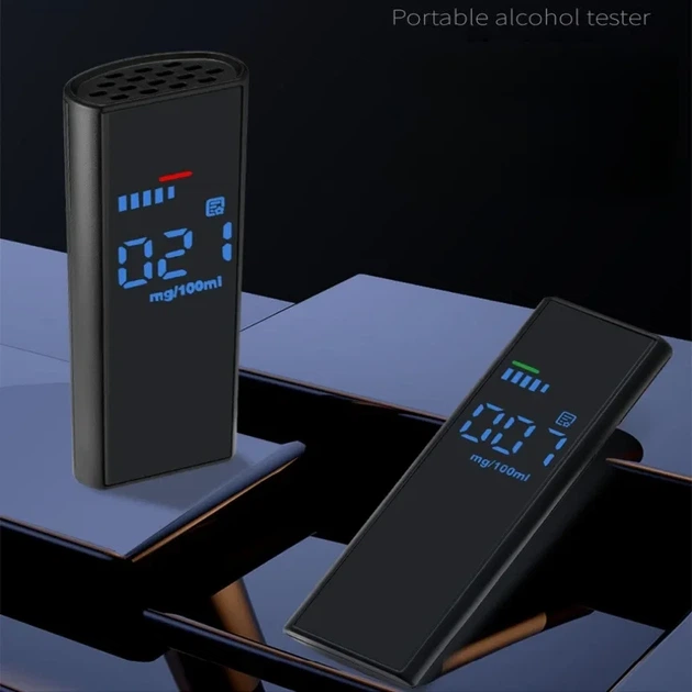 Алкотестер электронный аккумуляторный с LCD дисплеем USB Type-C — персональный цифровой тестер алкоголя для водителей - изображение 2