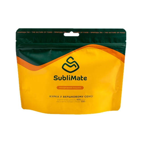 Сублімовані продукти SubliMate Курка у вершковому соусі - Фото 1 Сублімовані продукти SubliMate Курка у вершковому соусі - изображение 1