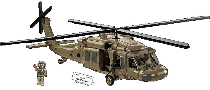 Klocki konstrukcyjne Cobi Armed Forces SikorskyUH-60 BlackHawk 928 elementów 5906 (5902251059064) - obraz 2
