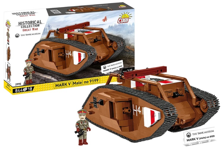 Конструктор Cobi HC Great War Mark V Male 844 елементи 2995 (5902251029951) - зображення 2