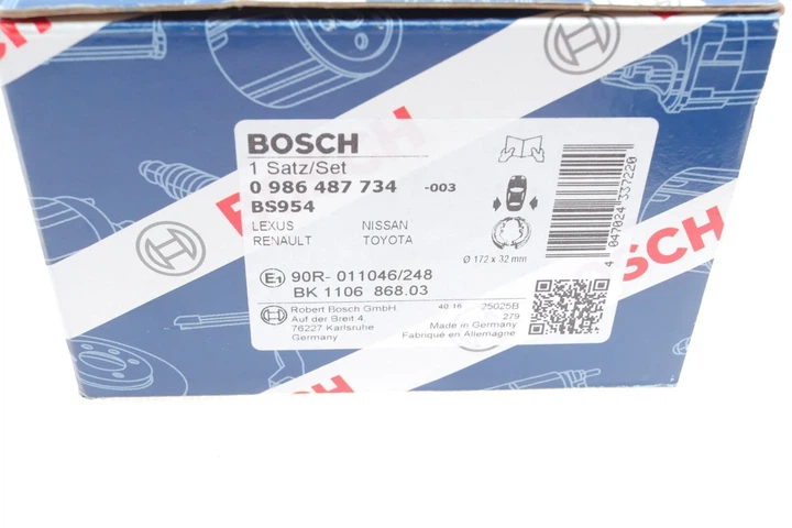 Гальмівні колодки BOSCH 0986487734 Nissan Qashqai, Leaf, Juke, X-Trail; Toyota Rav-4; Renault Kaleos D4060JE27A, 4654042020, 4654042010 - зображення 7