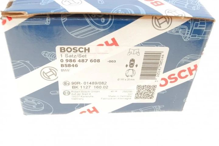 Гальмівна колодка BOSCH 0 986 487 608 BMW 2 Series, 3 Series, 1 Series, 4 Series 34411163244, 34411165968, 34416755273 - изображение 6