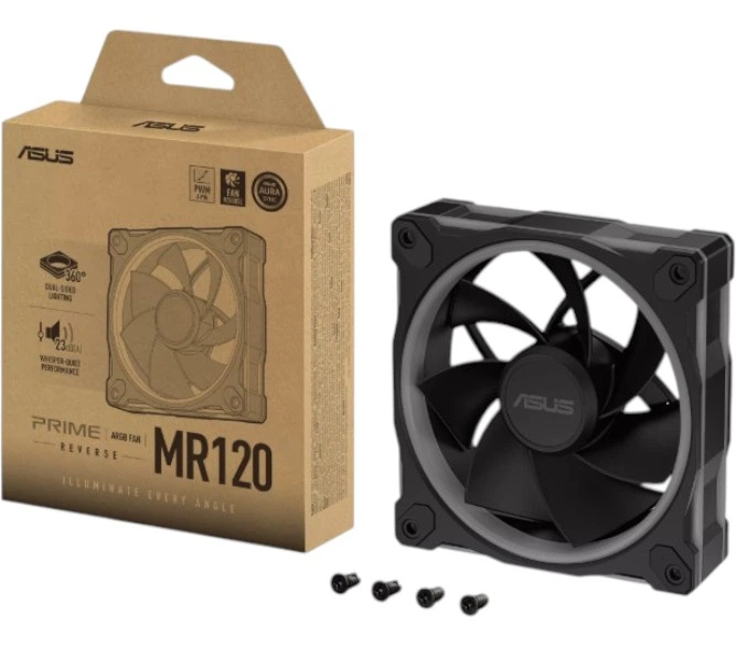 Вентилятор ASUS Prime MR120 ARGB Reverse Fan Black (90DA00Q3-B09000) - зображення 15
