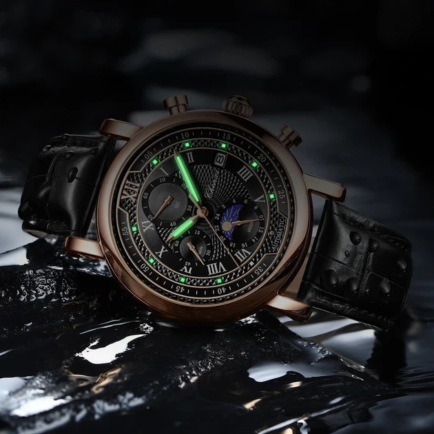 Наручний годинник Chenxi Patek Steel Black, 2 ремінці - изображение 6