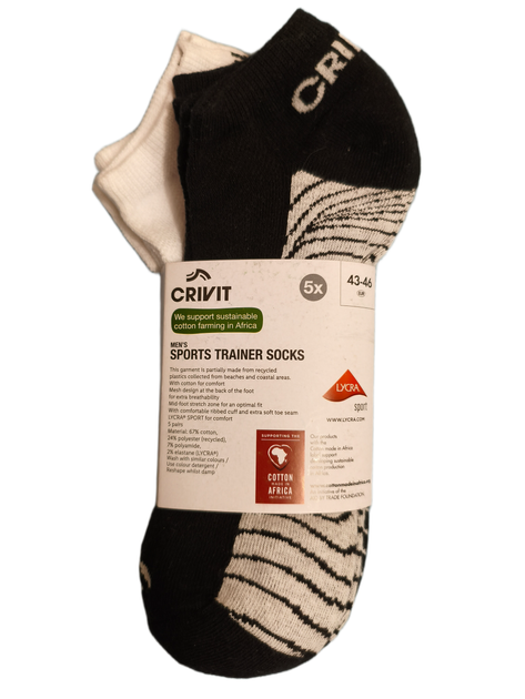 Мужские спортивные носки Sports Trainer Socks CRIVIT 43-46р 5 пар - изображение 3