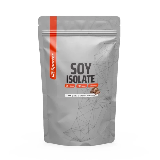 Соєвий протеїн ізолят Sporter Soy Protein Isolate, шоколад, 1 кг - Фото 1 Соєвий протеїн ізолят Sporter Soy Protein Isolate, шоколад, 1 кг - зображення 1