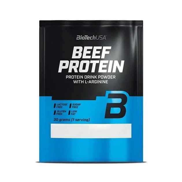 Яловичий протеїн BEEF Protein BioTech, ваніль-кориця, 30 г - Фото 1 Яловичий протеїн BEEF Protein BioTech, ваніль-кориця, 30 г - зображення 1