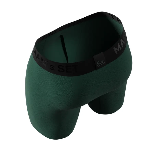 Мужские анатомические боксеры из хлопка Anatomic Long 2.0 Black Series с карманом темно-зеленые 3XL - Фото 4 Мужские анатомические боксеры из хлопка Anatomic Long 2.0 Black Series с карманом темно-зеленые 3XL - изображение 4