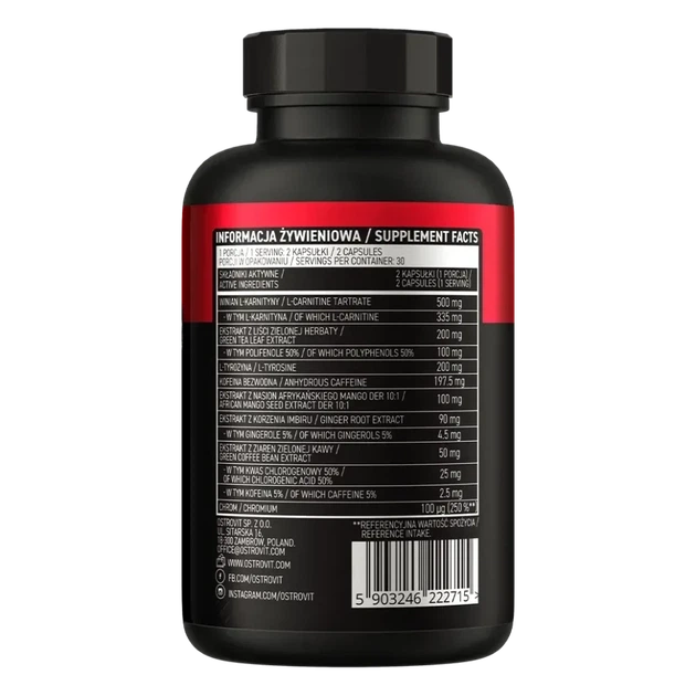 Жироспалювач для жінок Ostrovit Fat Burner for Women 60 капсул (OST-22715) - изображение 3