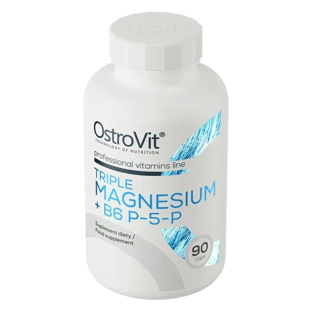 Потрійний Магній Ostrovit + B6 + P-5-P Triple Magnesium + B6 P-5-P 90 капсул (OST-29219) - зображення 2